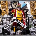Colorful carnival float with elaborate costume.