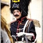 Traditional Cavalryman in ornate uniform on horse