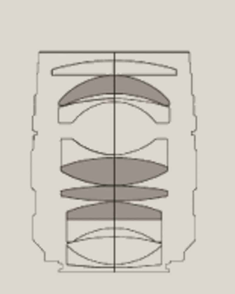 overall design concept is: to reduce the volume Weight to carry; possible to control dispersion; possible to mention L center quality. Around this design ideas, we put Weight lens products shall be 720 grams, the filters do mouth To 58mm, while 80 percent like in the center of the imaging plane Achieve a very high level of dispersion control to 0.01mm Or less, the horizontal edge of the image does not decrease more than 20%.