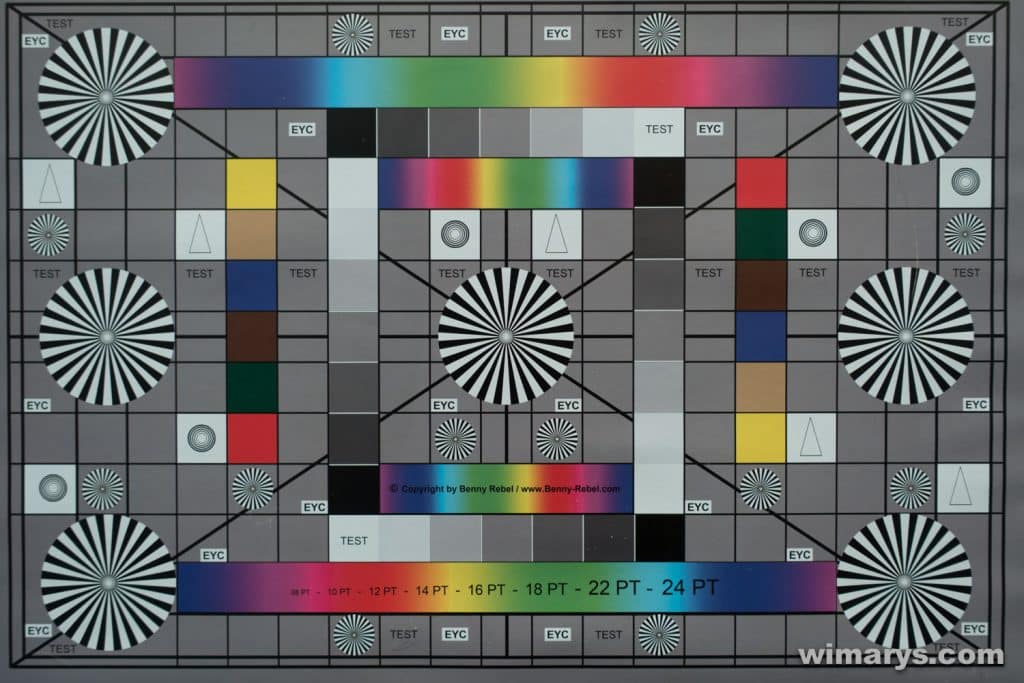 Lens Sharpness Test Chart