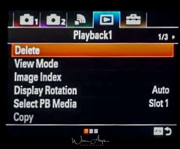 Sony ILCA-99RM2 playback icon page 1