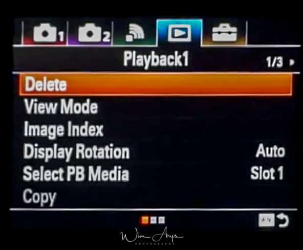 Sony ILCA-99RM2 playback icon page 1
