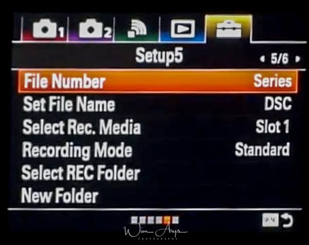 Sony ILCA-99RM2 setup icon page 5