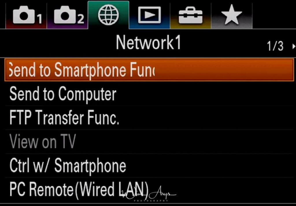 Network settings page 1