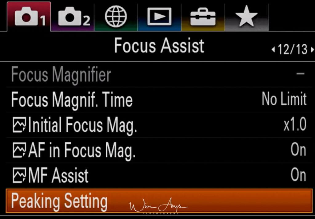 Focus Assist settings 