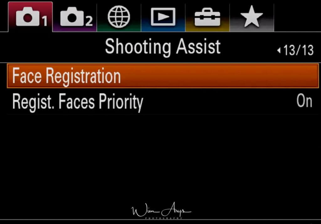 Shooting Assist settings