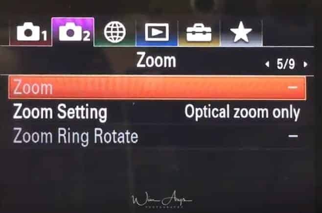 Sony A7RIII menu setup