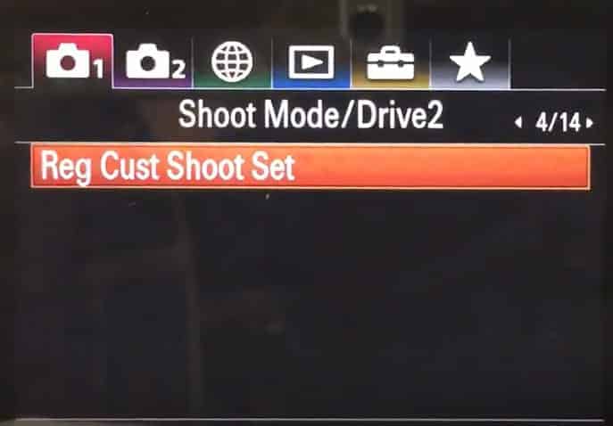 Sony A7RIII menu setup