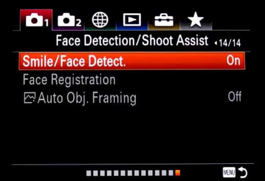 MENU → Red Camera Icon → page 14