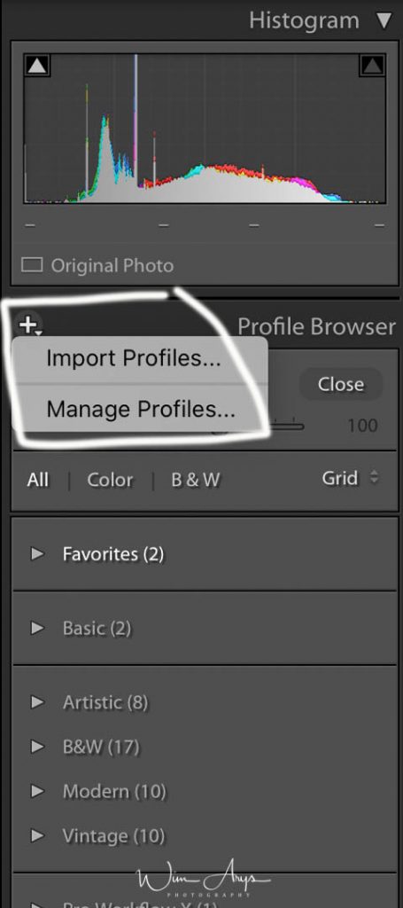 Import amp profiles Lightroom