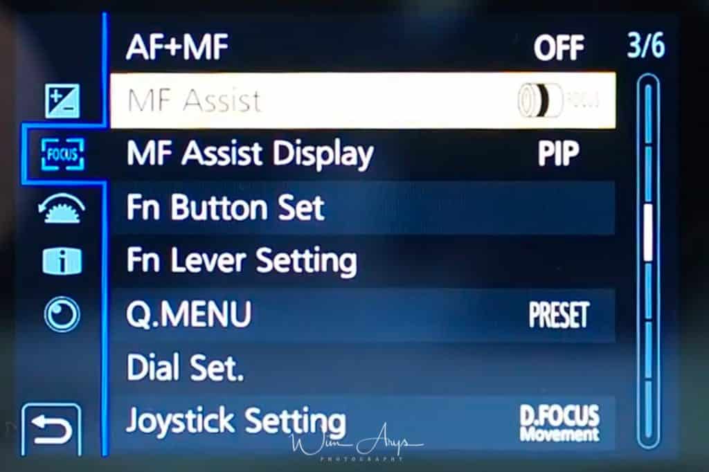 Custom Exposure settings G9 page 3