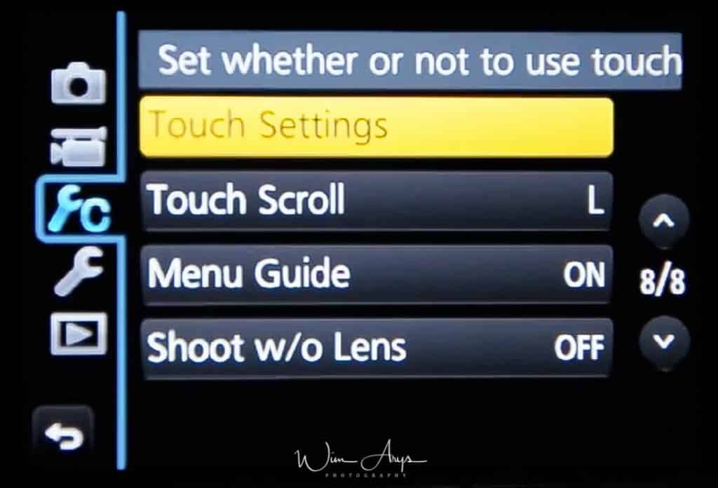 Custom settings page 8 of 8