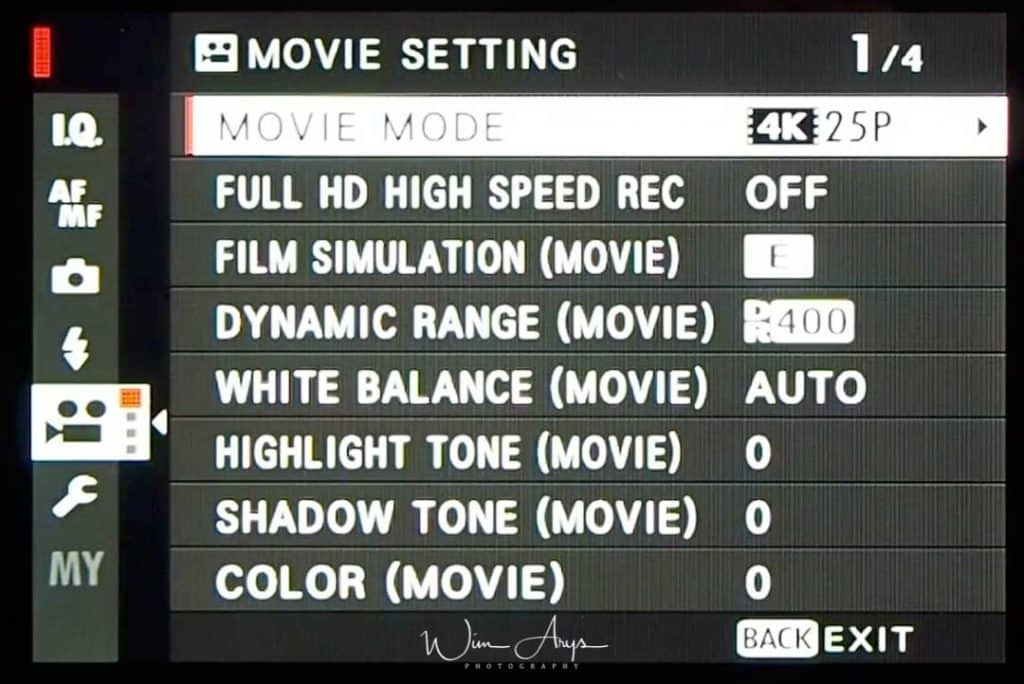 Movie Setting Page 1 of 4