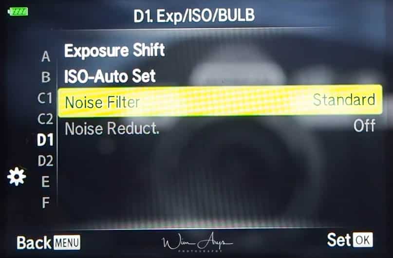 Exposure, ISO and Bulb settings