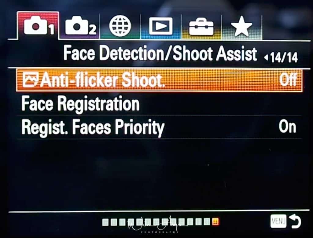 Face Detection, Shoot assist settings