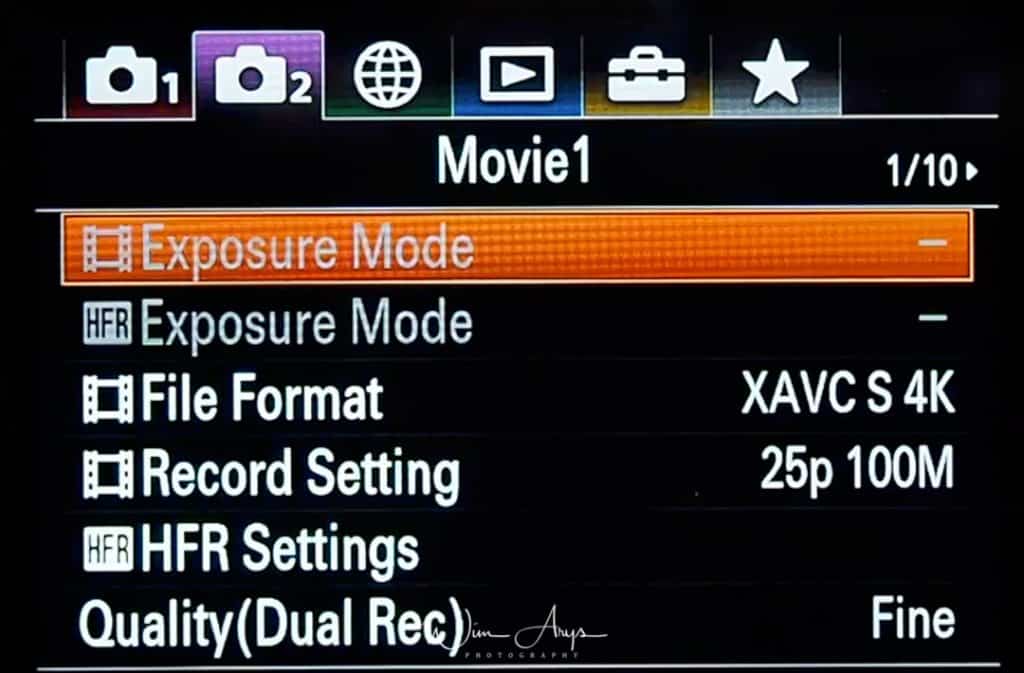 Sony RX100 Menu page 13