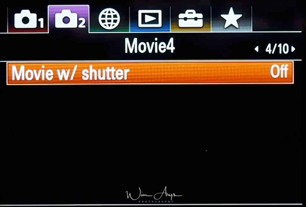 Sony RX100 Menu page 16