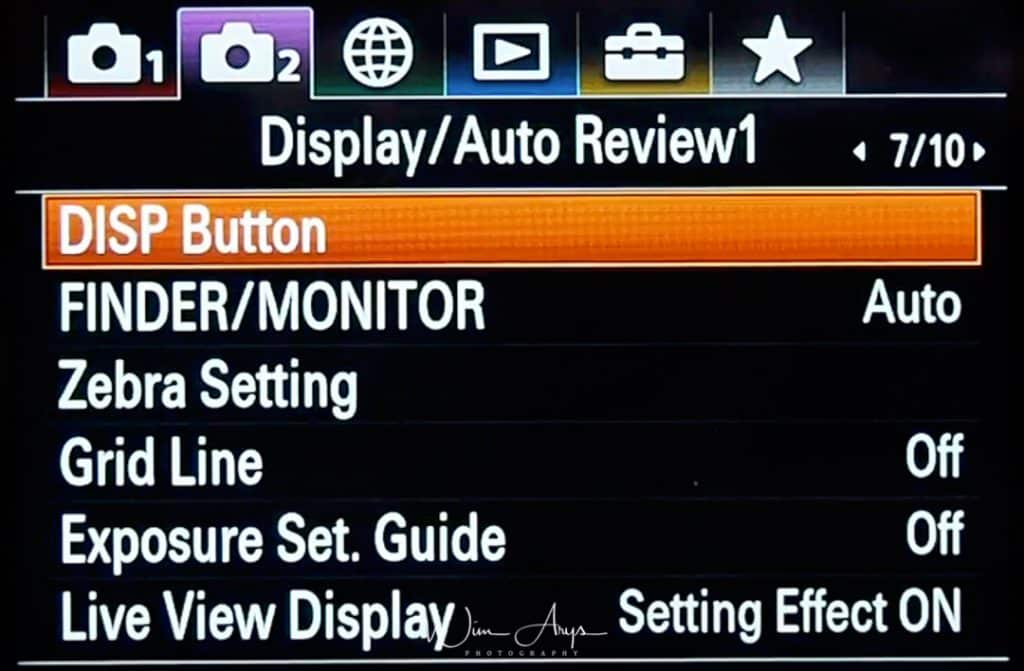 Sony RX100 Menu page 19