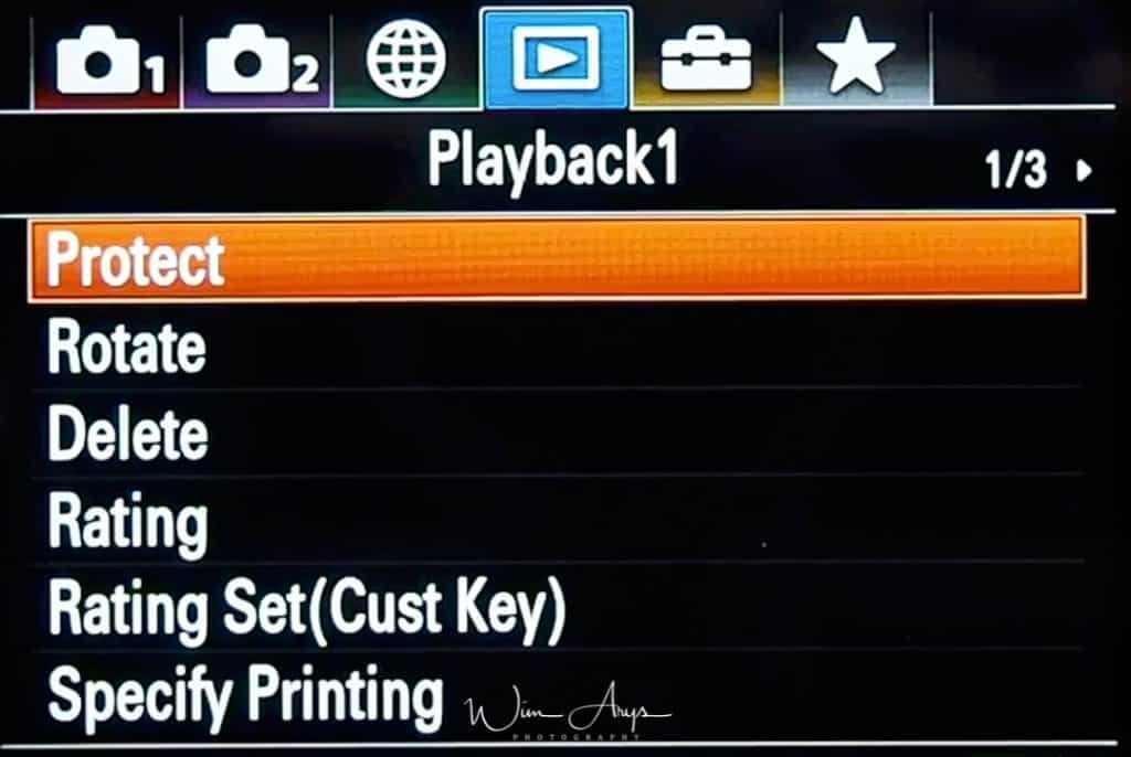 Sony RX100 6 Menu page 25