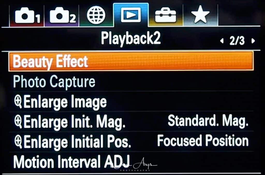 Sony RX100 6 Menu page 26