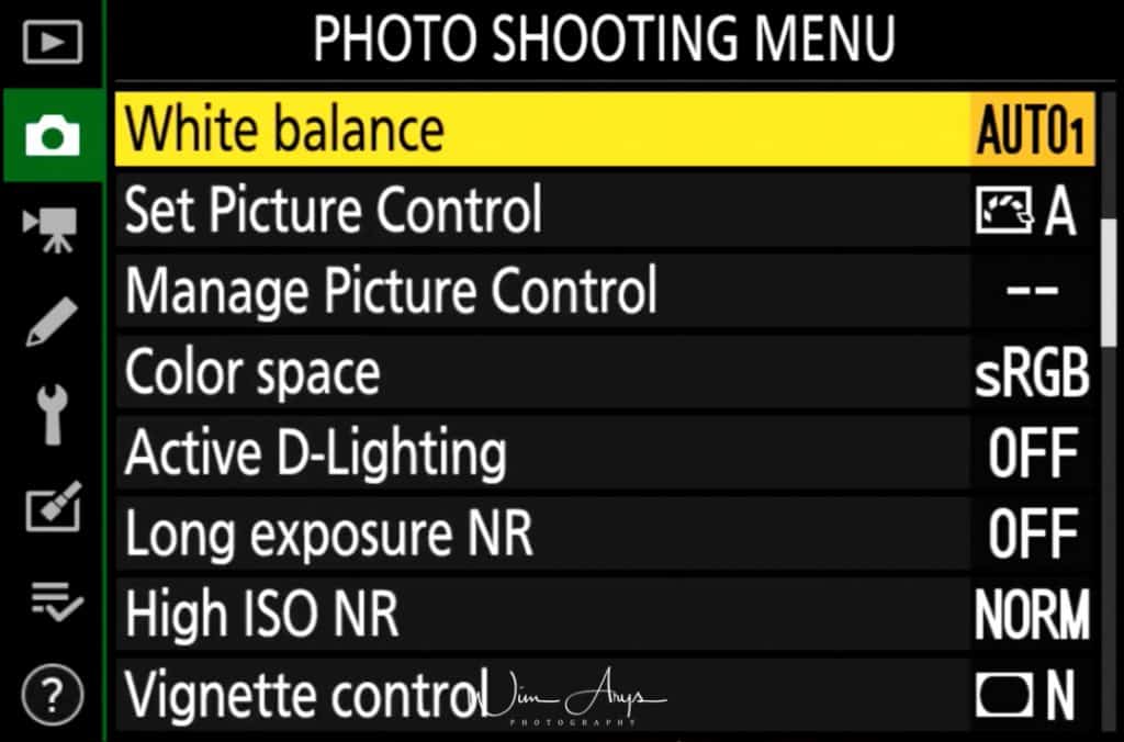 hoto Shooting Menu  page 2