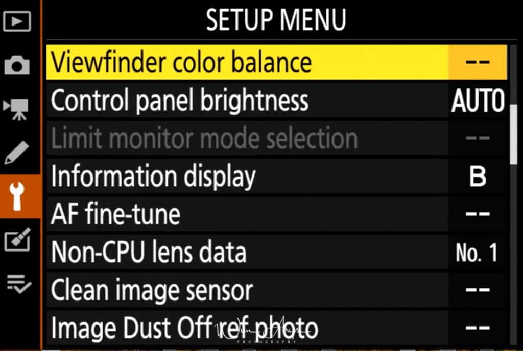 Setup Menu Page 2