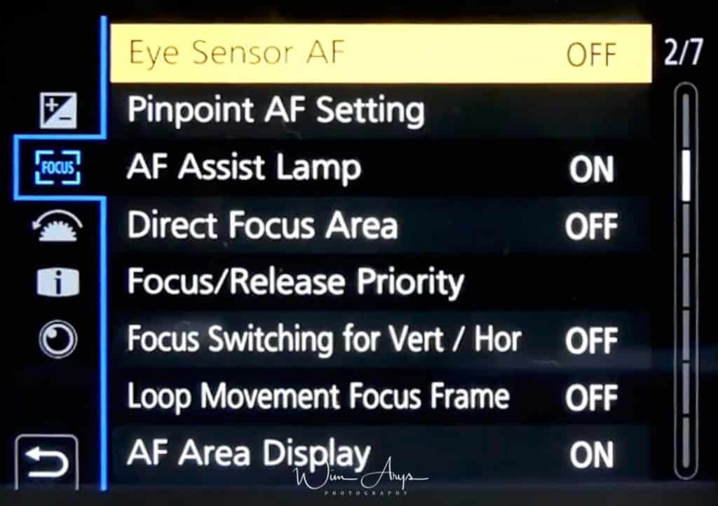 more Focus/Release Shutter settings