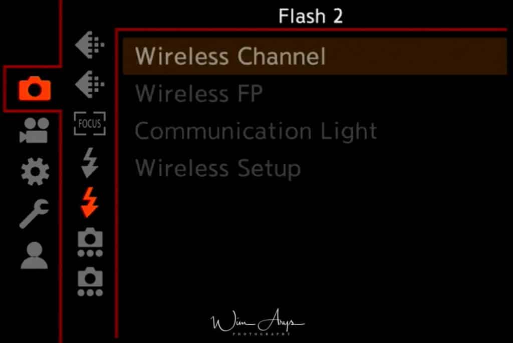 Panasonic S1R, photo settings, flash settings page 2