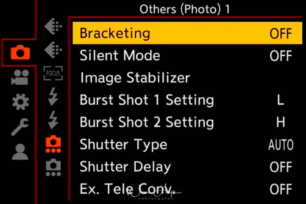 Panasonic S1R, photo settings, other photo settings page 1