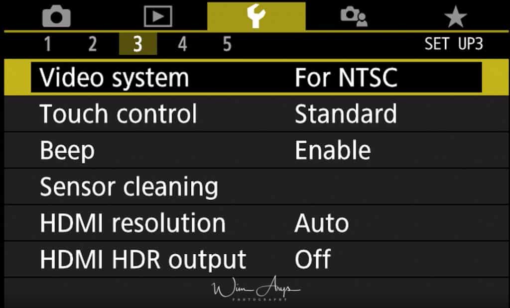 Canon EOS M50 Setup Menu page 3