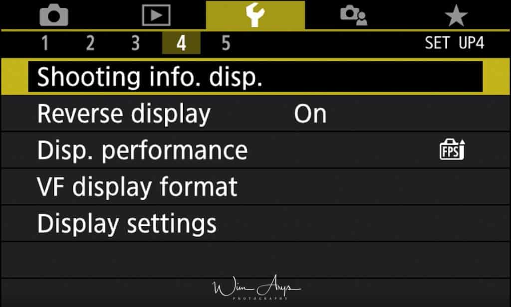 Canon EOS M50 Setup Menu page 4