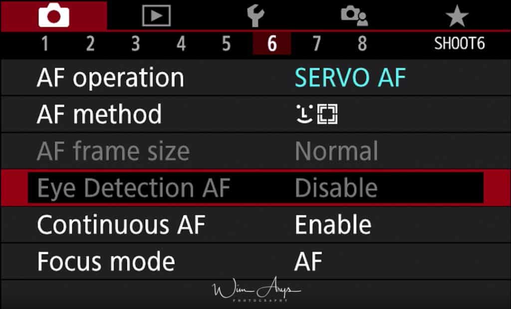 Canon EOS M50 red camera icon page shoot6