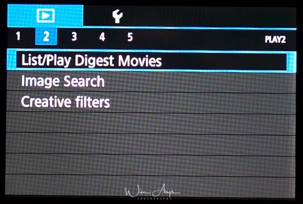 Canon EOS M100 playback Menu page 2
