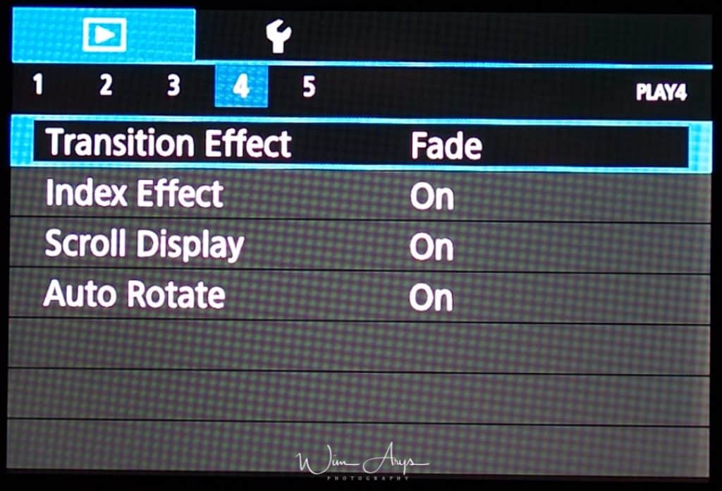 Canon EOS M100 playback Menu page 4