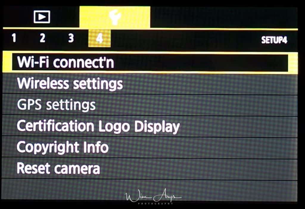 Canon EOS M100 Setup Menu page 1