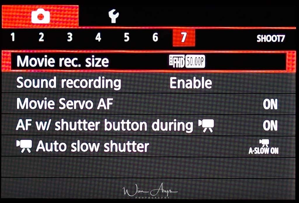 Canon EOS M100 Setup Menu page 7