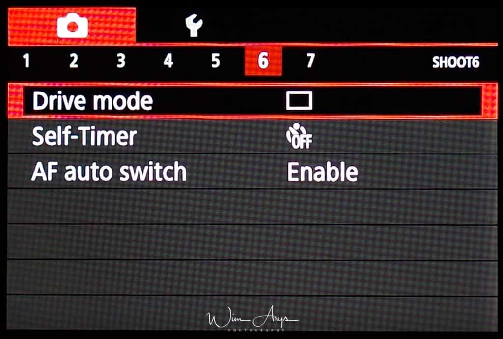 Canon EOS M100 Setup Menu page 6