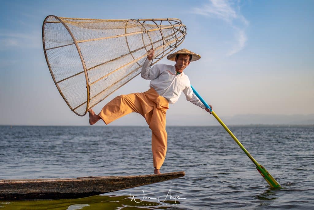 Inle lake carp fishermen 