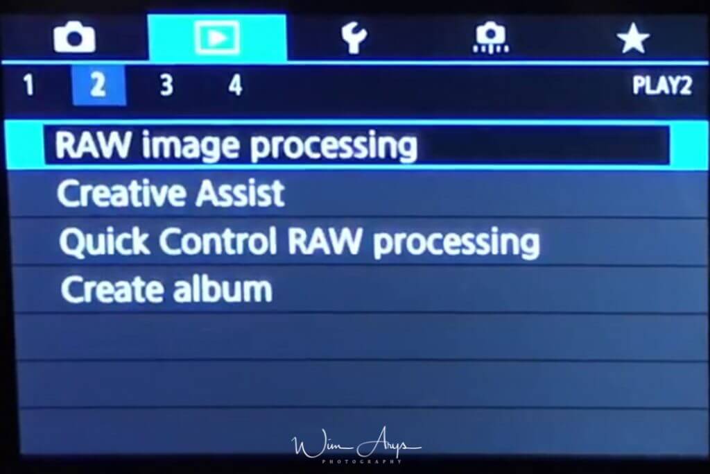 Canon EOS RP playback Menu page 2