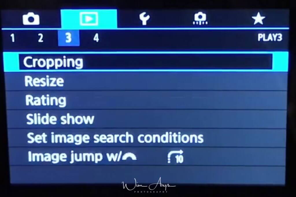 Canon EOS RP playback Menu page 3