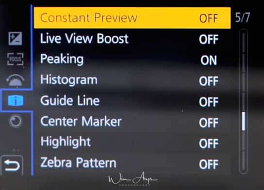 G95 Custom settings page 5