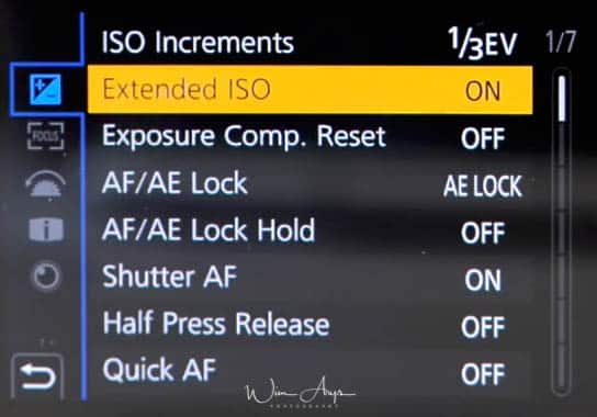 G95 Custom settings page 1