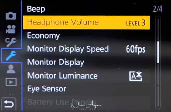 G95 general settings page 2