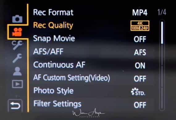 G95 Motion Picture Menu page 1