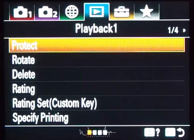 Playback settings page 1