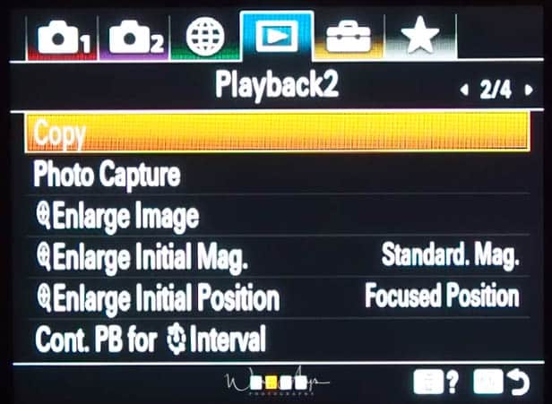 Playback settings page 2