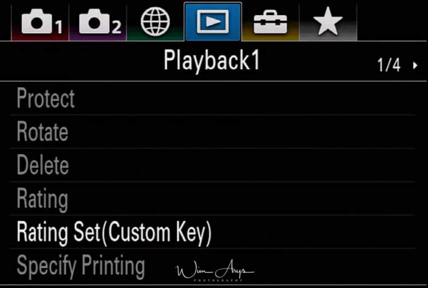 RX100 VII playpack menu