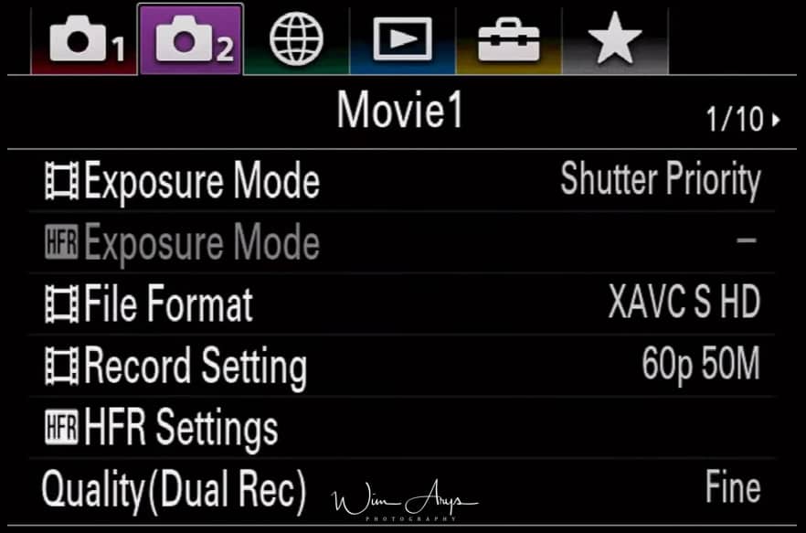 Movie settings page 1 of 14