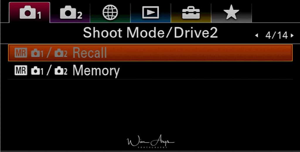 Shoot mode and Drive settings page 2