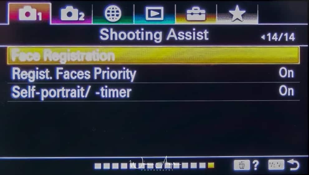 Shooting Assist menu 